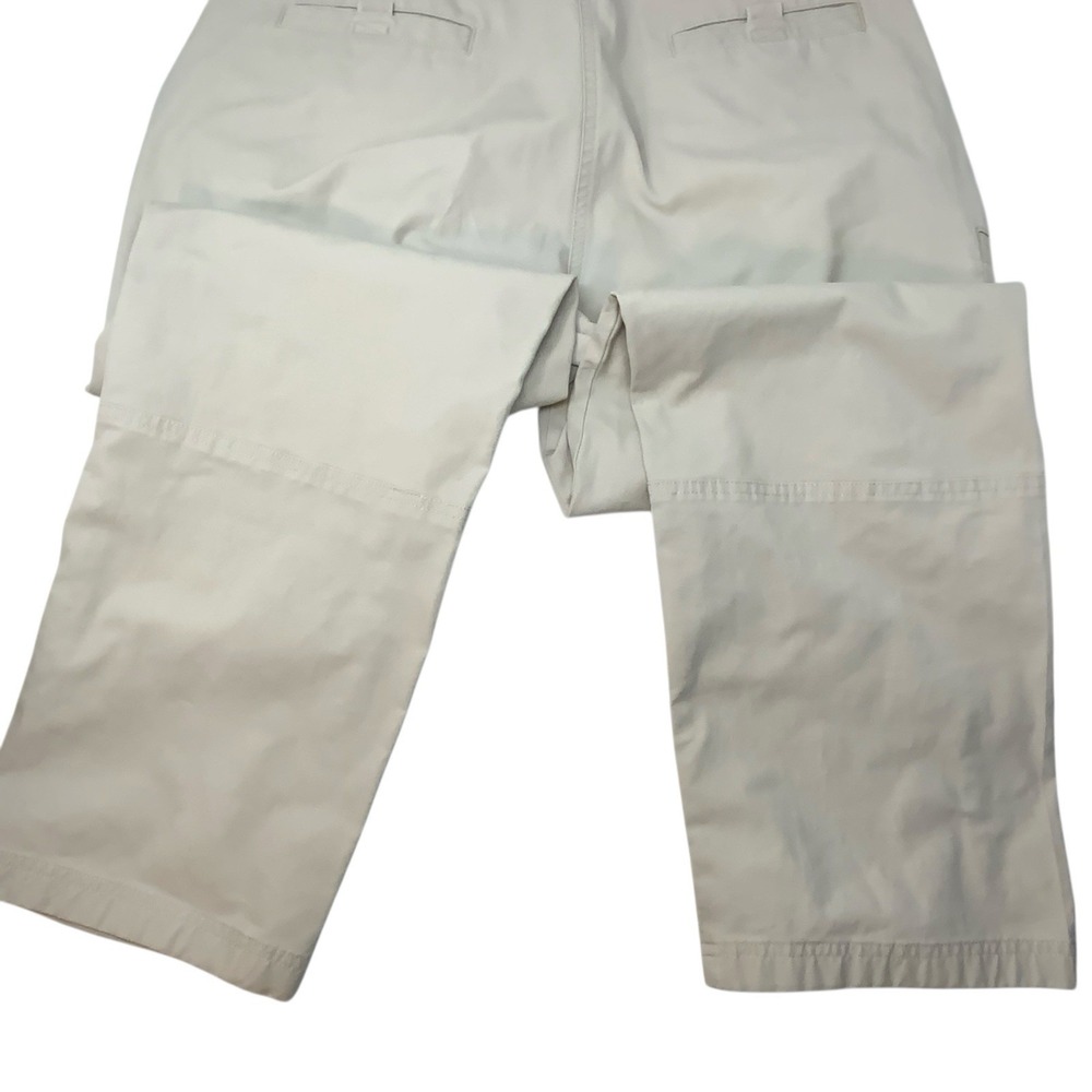 L.L. Bean‎ Women's Size 18 Light Tan Flat Front Cargo Chino Pants Casual Comfort - Picture 9 of 14